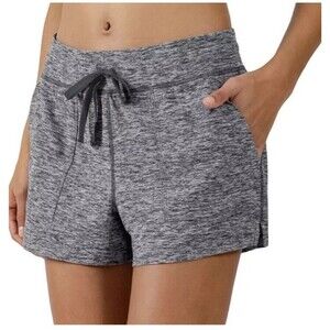 90 Degree By Reflex Super Soft Lounge Shorts Gray 1X Drawstring Pockets NWT